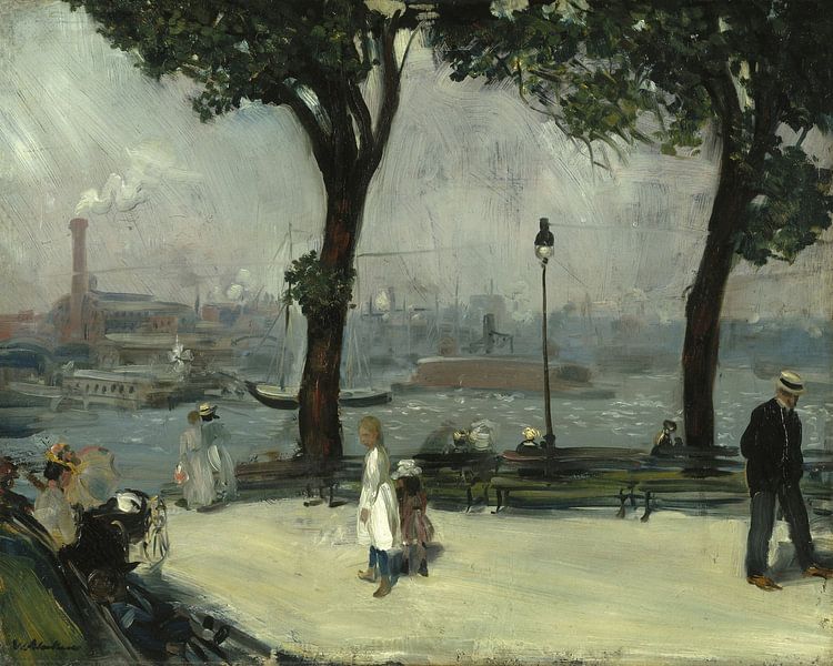 East River Park, William Glackens von Meisterhafte Meister