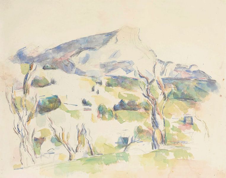 Mont Sainte-Victoire, Blick auf Lauves, Paul Cézanne von Meisterhafte Meister