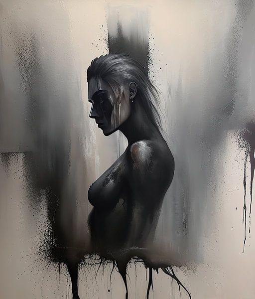 Black and White Nude by Eye catching paintings