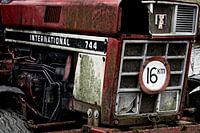 Tracteur de collection à l'état vert