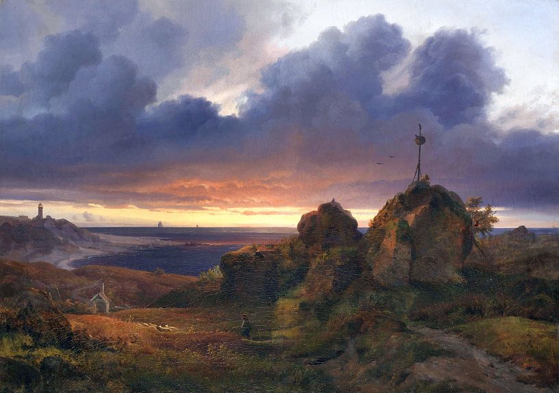 Evening view of the Kattegat near Kullen, LOUIS GURLITT, 1838 by Atelier Liesjes