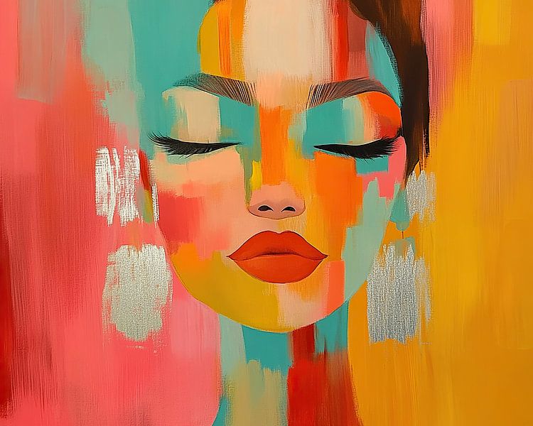 Weibliches Gesicht | Gelassene Farbmeditation von Zen und Mehr