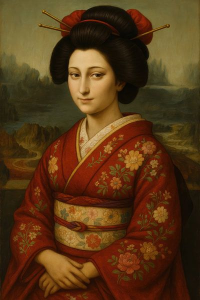 Mona Lisa Japon Geisha par Poster Art Shop