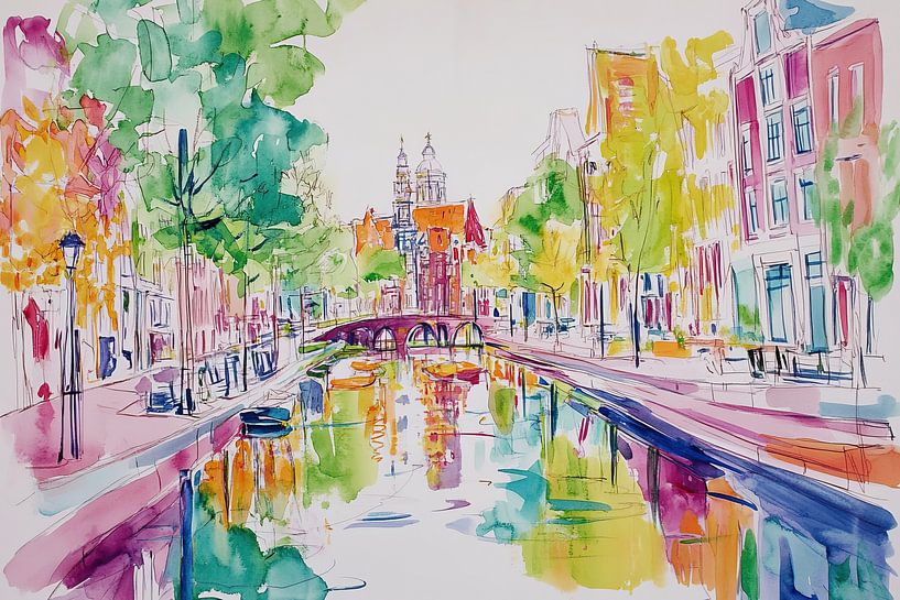 Amsterdam von Abstraktes Gemälde