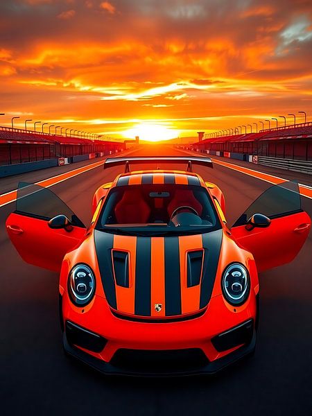 Porsche 911 GT3 RS Lava Orange Sunset by MIROKKU