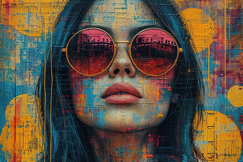 Modernes Porträt | Städtische Reflexion von Kunst Laune