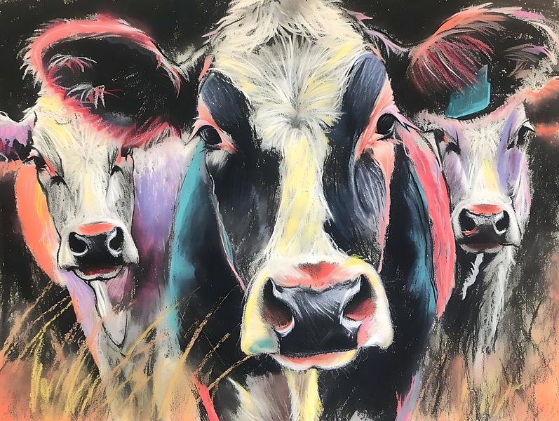 Verspielte Kühe von PixelPrestige