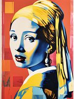Girl with a Pearl Earring | Pop Art Inspired by Vermeer