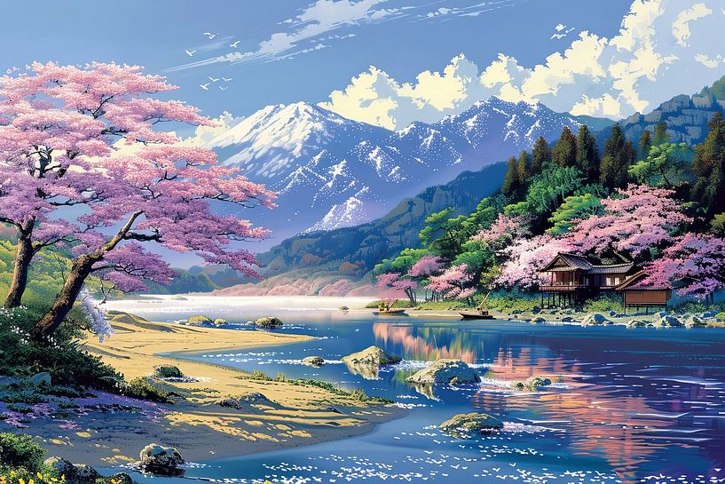 impression de paysage japonais par Egon Zitter