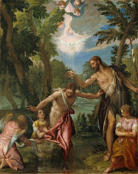 The Baptism of Christ, Paolo Veronese by Masterful Masters