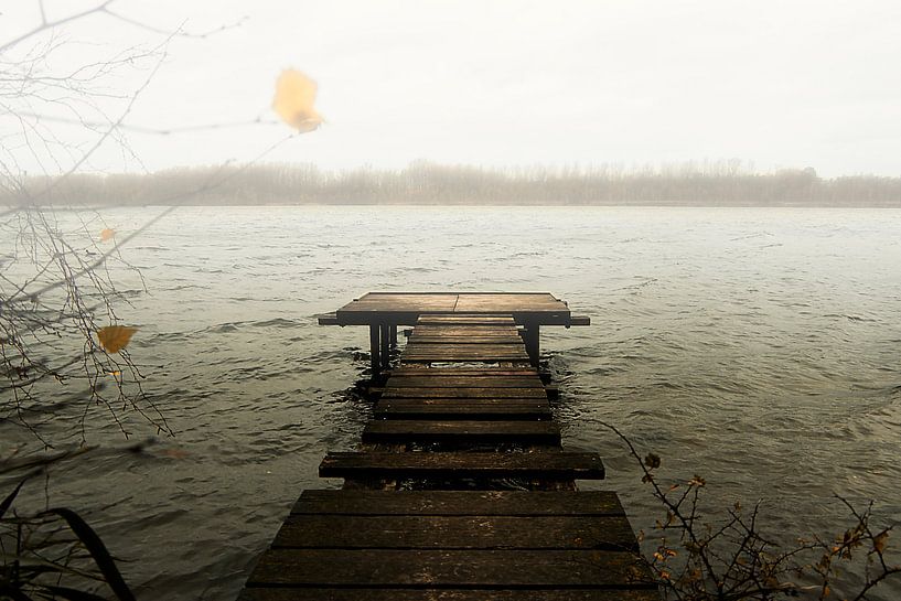 Gerüste mit Nebel von Henk Elshout