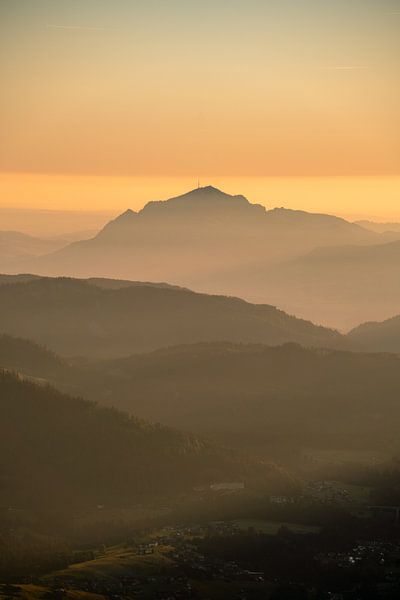 Sunrise view of the Grünten by Leo Schindzielorz