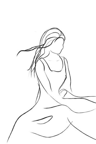 Young woman in big dress by MishMash van Heukelom