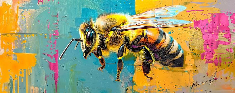 Bienen abstrakt von Wunderbare Kunst