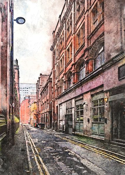 Manchester watercolor art #Manchester by JBJart Justyna Jaszke