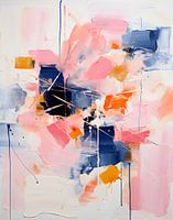 Blush Indigo Abstrakter Druck Third 4x