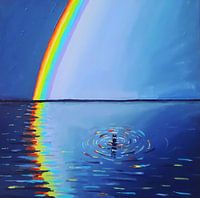 Regenbogen und Katze