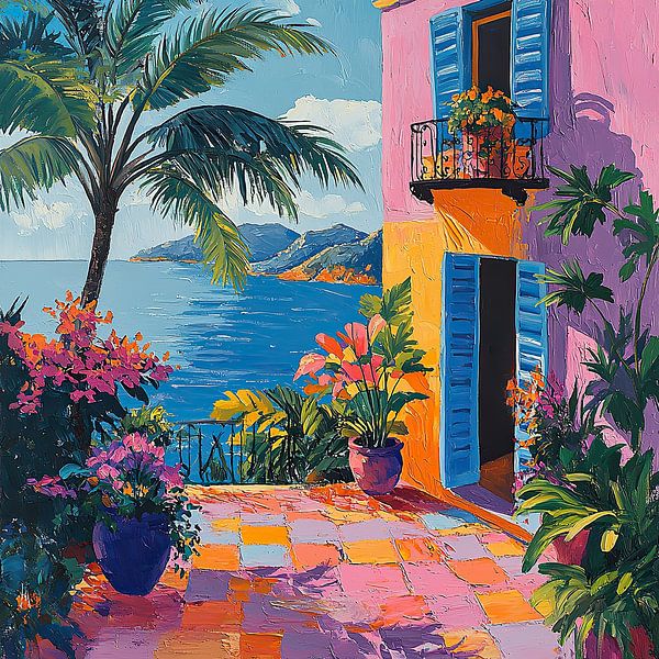 Matisse inspiriert Mediterran Meerblick Meer Fauvismus von Niklas Maximilian