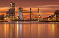 Orange sunset in Rotterdam