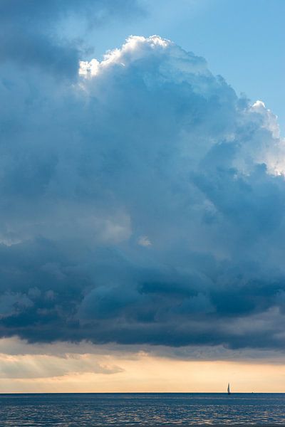 Sailboat at sunset by Barbara Koppe