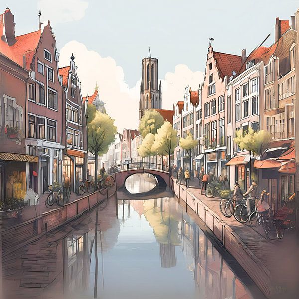 Belebter Utrecht-Kanal von ComfortQ