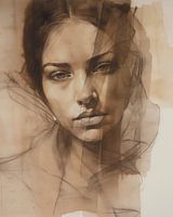 Femme en file d'attente