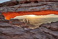 Zonsopgang bij Mesa Arch in Canyonlands National Park