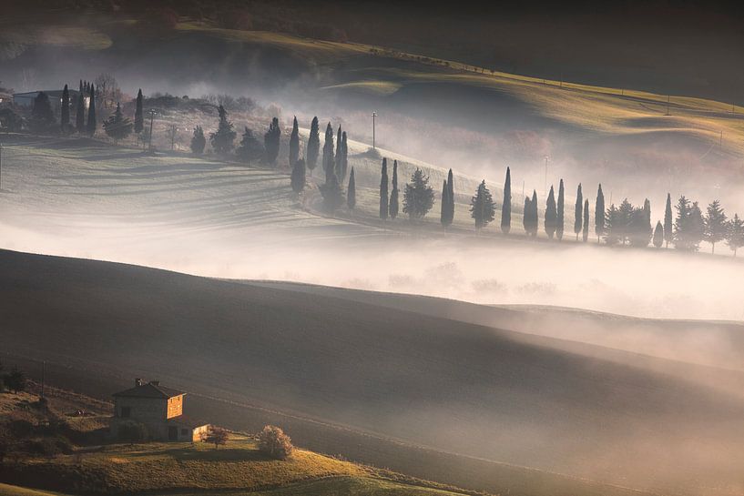 Foggy morning in Tuscany. Val d&#039;Orcia, Italy by Stefano Orazzini