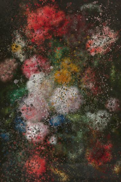 Still life with flowers in a vase, Jan Davidsz. de Heem | Splatterversion by MadameRuiz