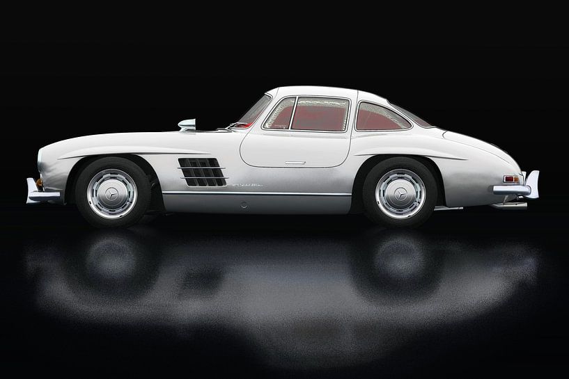 Mercedes 300 SL Gullwings Lateral View by Jan Keteleer