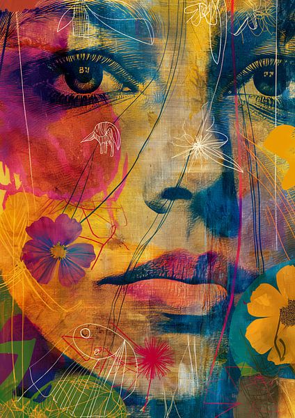 Femme colorée par Bert Nijholt