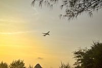 Das Flugzeug hat gerade abgehoben