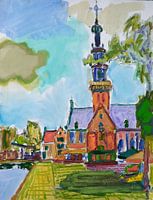 Schattenspiel auf dem Waag-Platz, Alkmaar