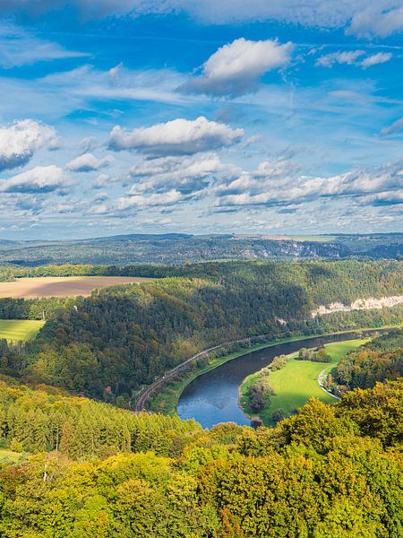 Vue sur l'Elbe et la Suisse saxonne par Rico Ködder