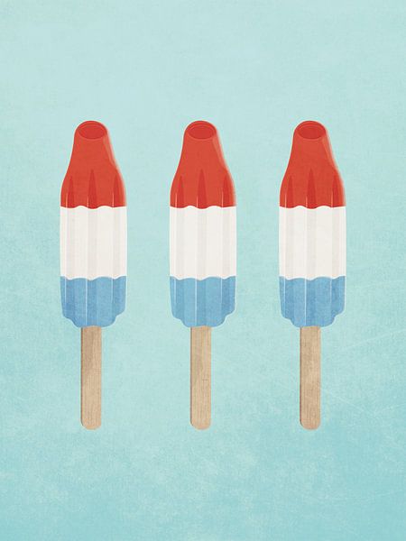 Minimal art Summer Vibes Bom Pop IJs van RickyAP