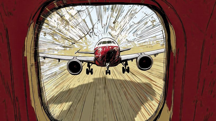 Landing of the jet aeroplane by Frank Heinz