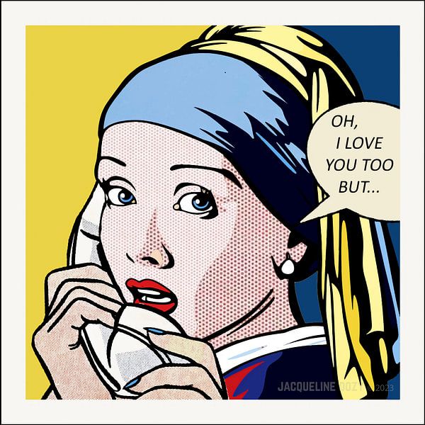 Pop Art Girl with a Pearl by Jacqueline D