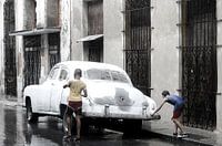 Oldtimer - Havana - in de regen