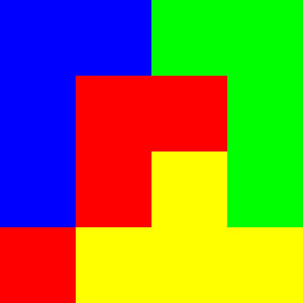 4x4 en 16 | Morphing | Centre avec carré | V=052-03 | P #01 par Gerhard Haberern