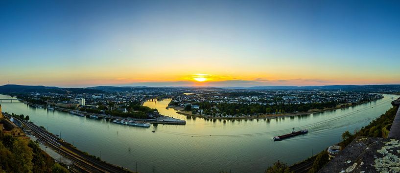 Koblenz - sunset panorama by Frank Herrmann