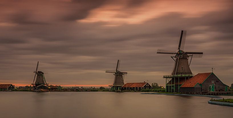 Drei Mühle an der Zaanse Schans von Toon van den Einde