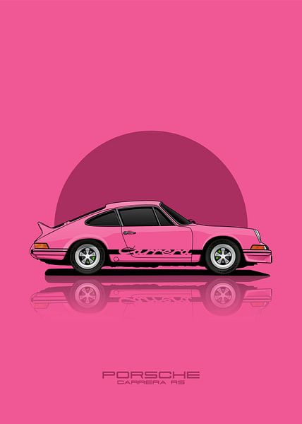 Kunstauto PORSCHE CARRERA RS Rosa von D.Crativeart