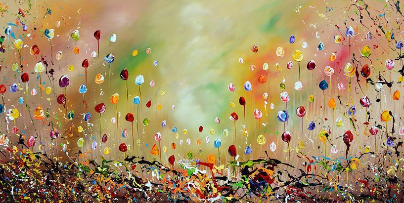 Fleurs colorées par Gena Theheartofart