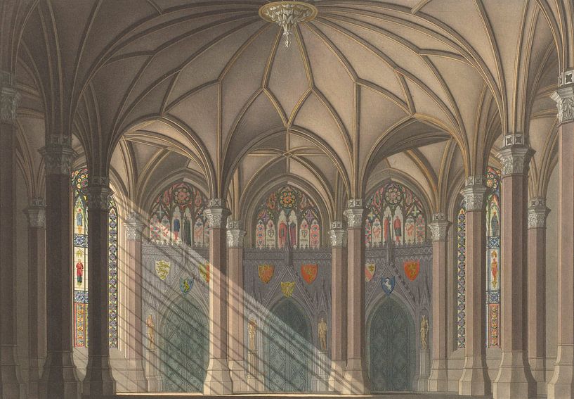 Bühnenbild mit dem Königszimmer für das Stück &quot;Don Carlos&quot; von Friedrich Jügel an Karl Fri von Meisterhafte Meister