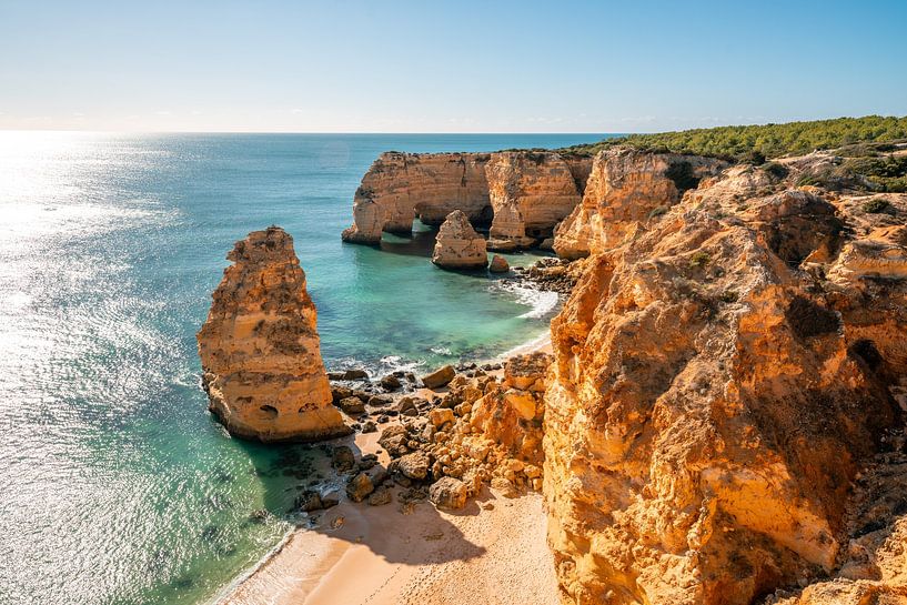Beautiful beach Praia da Marinha in the Algarve Portugal by Leo Schindzielorz