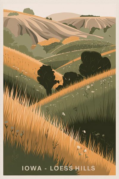 Iowa Vintage Travel Poster by Poster Art Shop