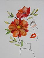 Femme en pleine floraison