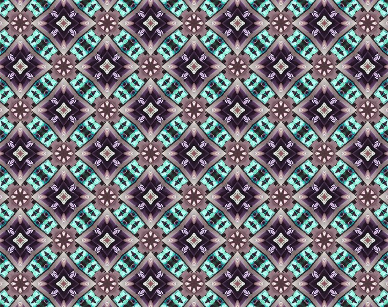 Muster, violett und grün von Rietje Bulthuis