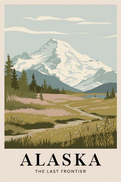Alaska Vintage Travel Poster von Poster Art Shop