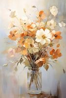 Dry bouquet paint pastel orange cream